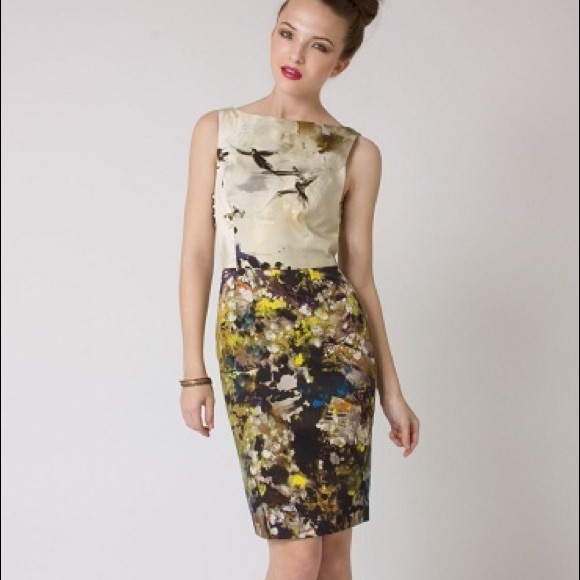 black halo sheath dress